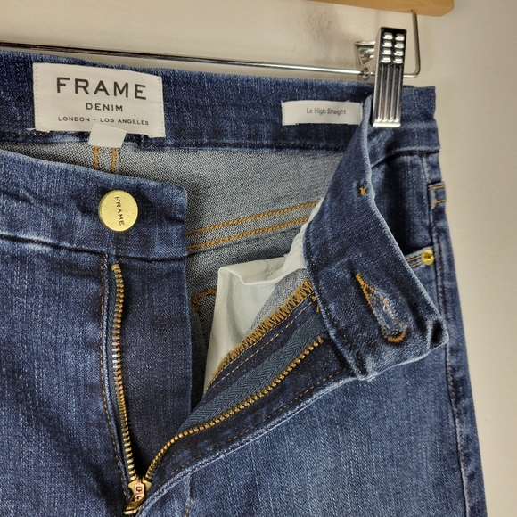 Frame Le High Straight Cuffed High Waist Jeans Ardmore - Picture 5 of 10